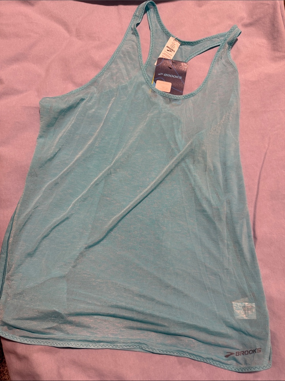 Brooks Women's Light Aqua Racerback Tank Top
